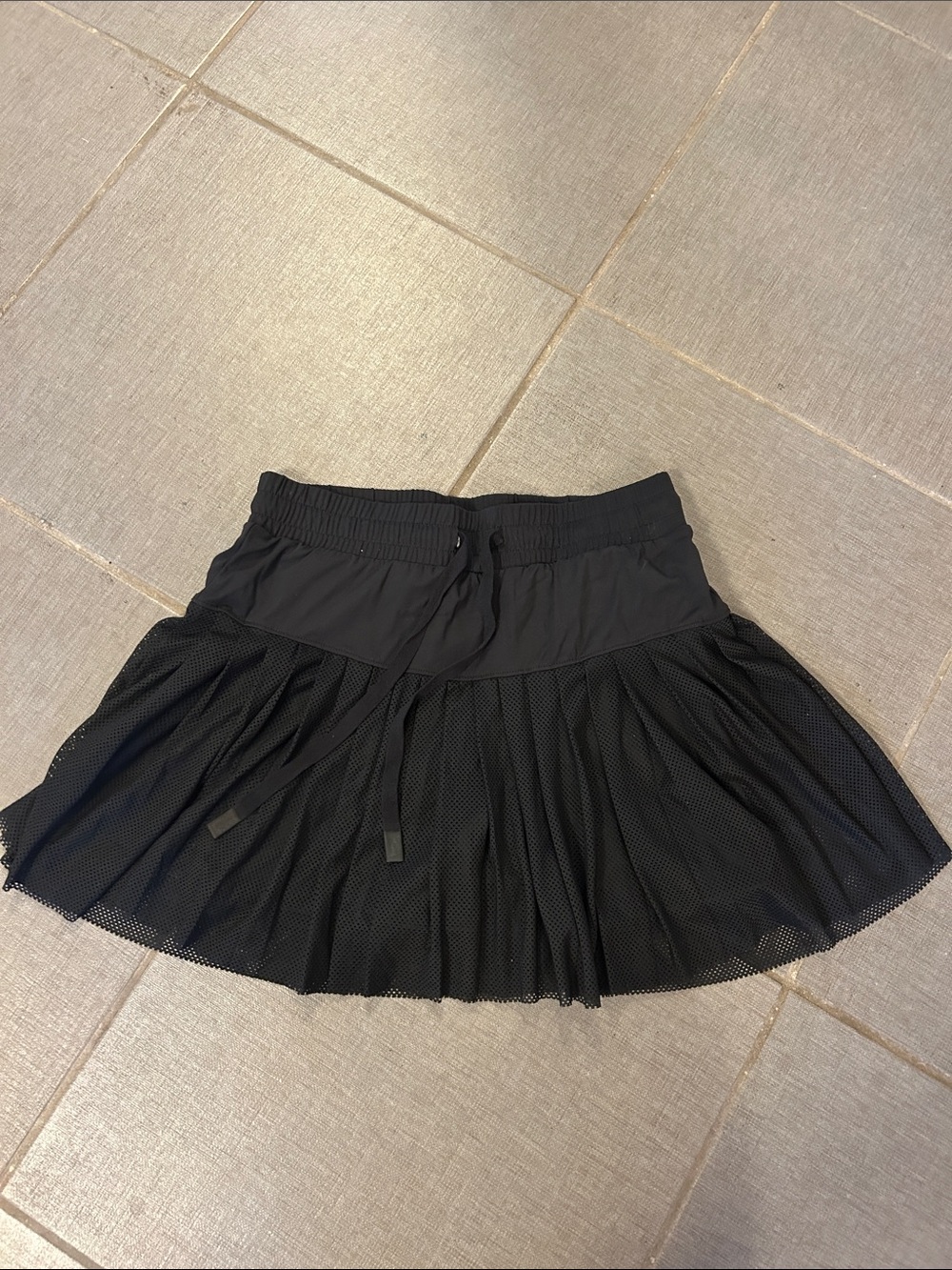 JoyLab Black Mesh Layered Skater Skirt